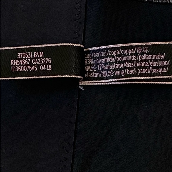 Victoria's Secret Black Bra with Gray Lace Detail - Picture 6 of 8